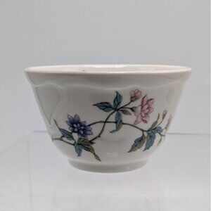 Syracuse China Summerdale Floral Round Custard Cup Vintage White Pink USA